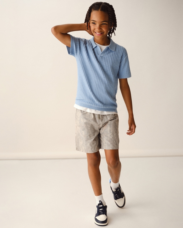 a&f hybrid shorts, Olive Camo view 1