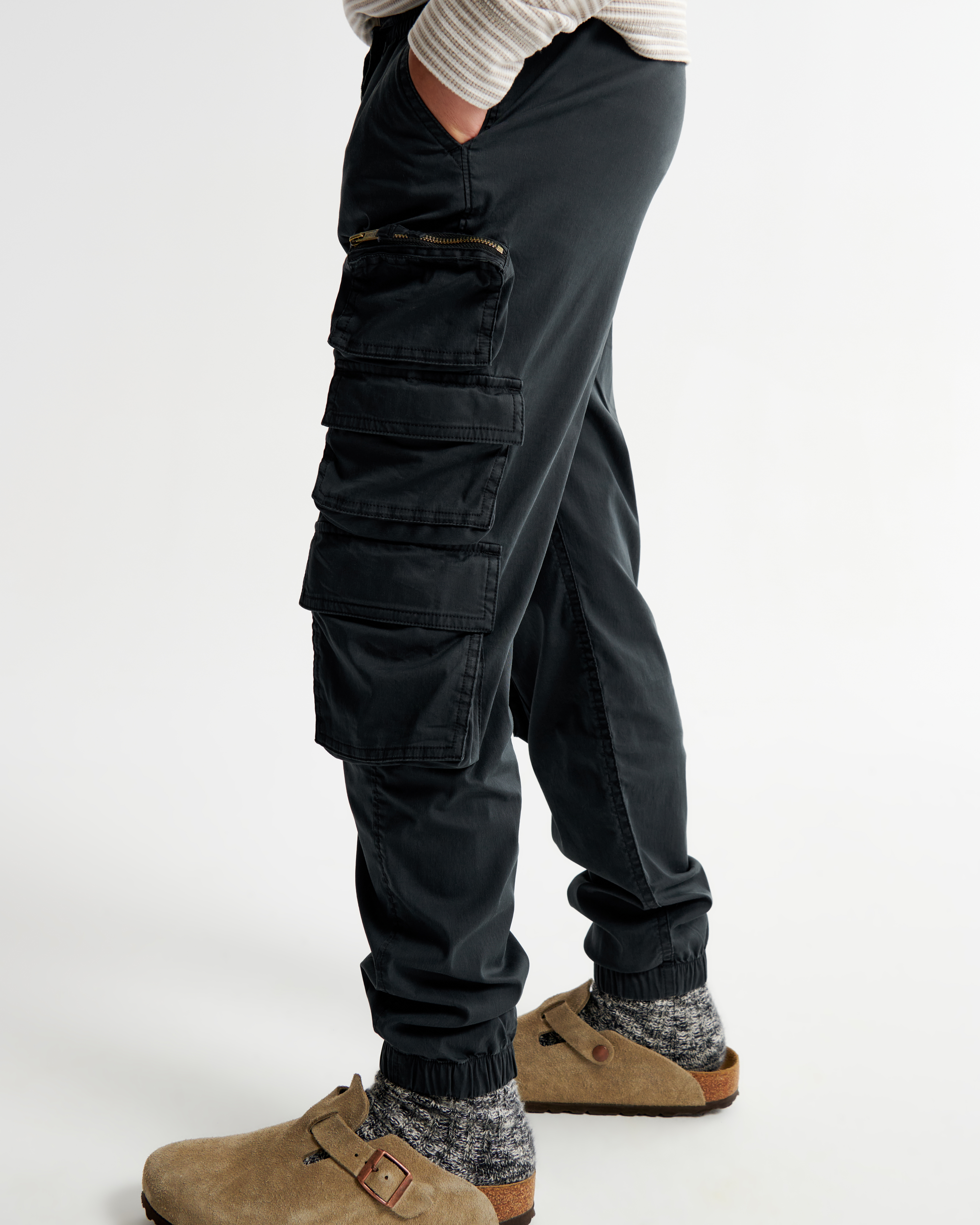 Boys black cargo joggers hot sale