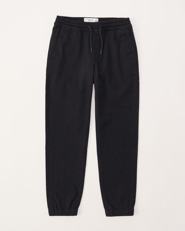 twill joggers, Black