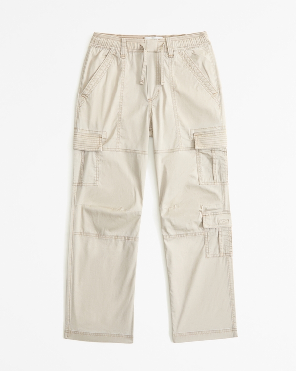 baggy pull-on cargo pants, Warm Taupe