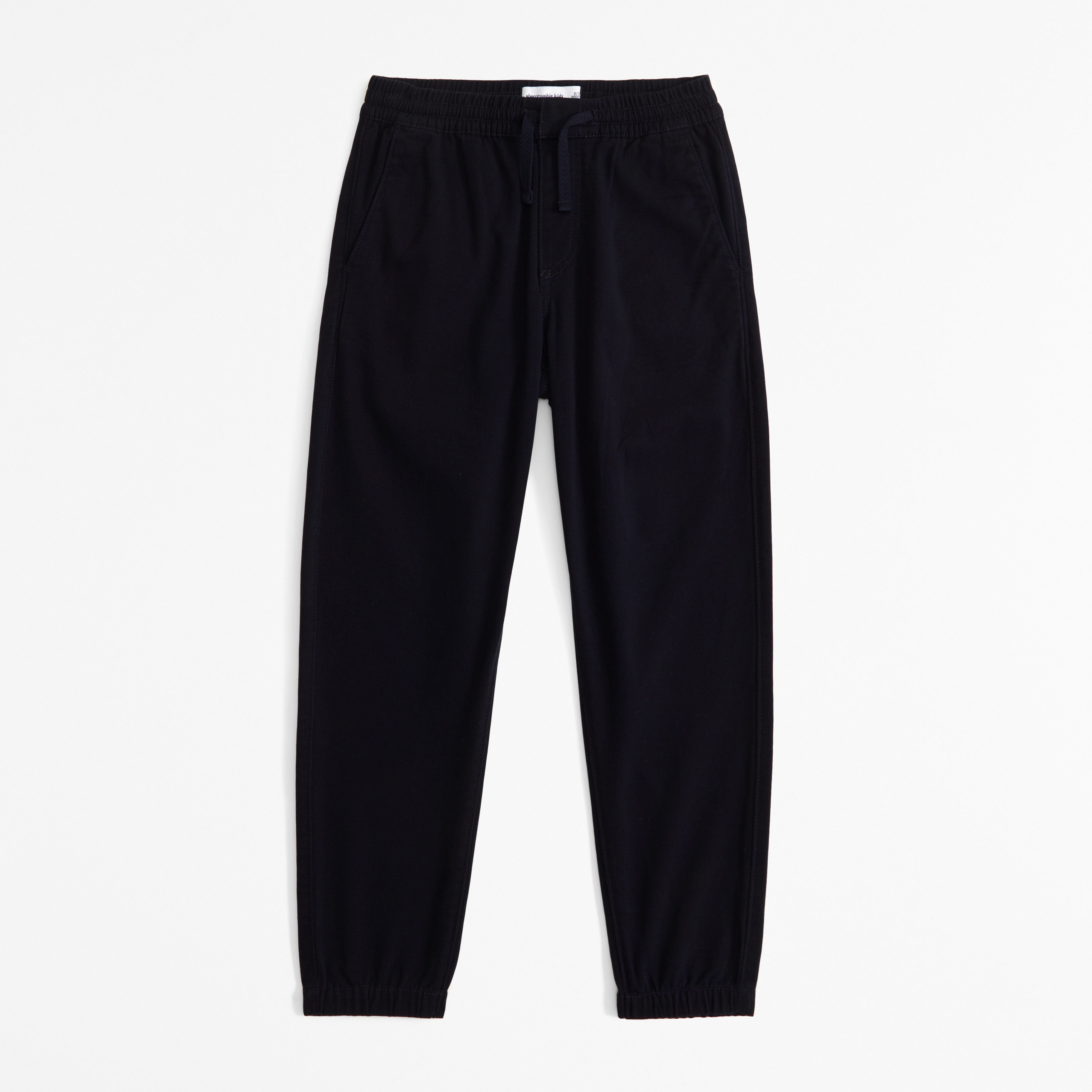 Abercrombie & Fitch Kids' Twill Joggers In Black