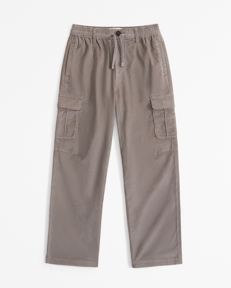 baggy pull-on corduroy cargo pants