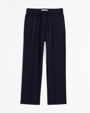 Pantaloncini Scolastici Pull-Up Per Ragazzi - Vita Elastica, Colori Grigio E Nero, Taglio Al Ginocchio