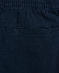 loose linen-blend pull-on pants