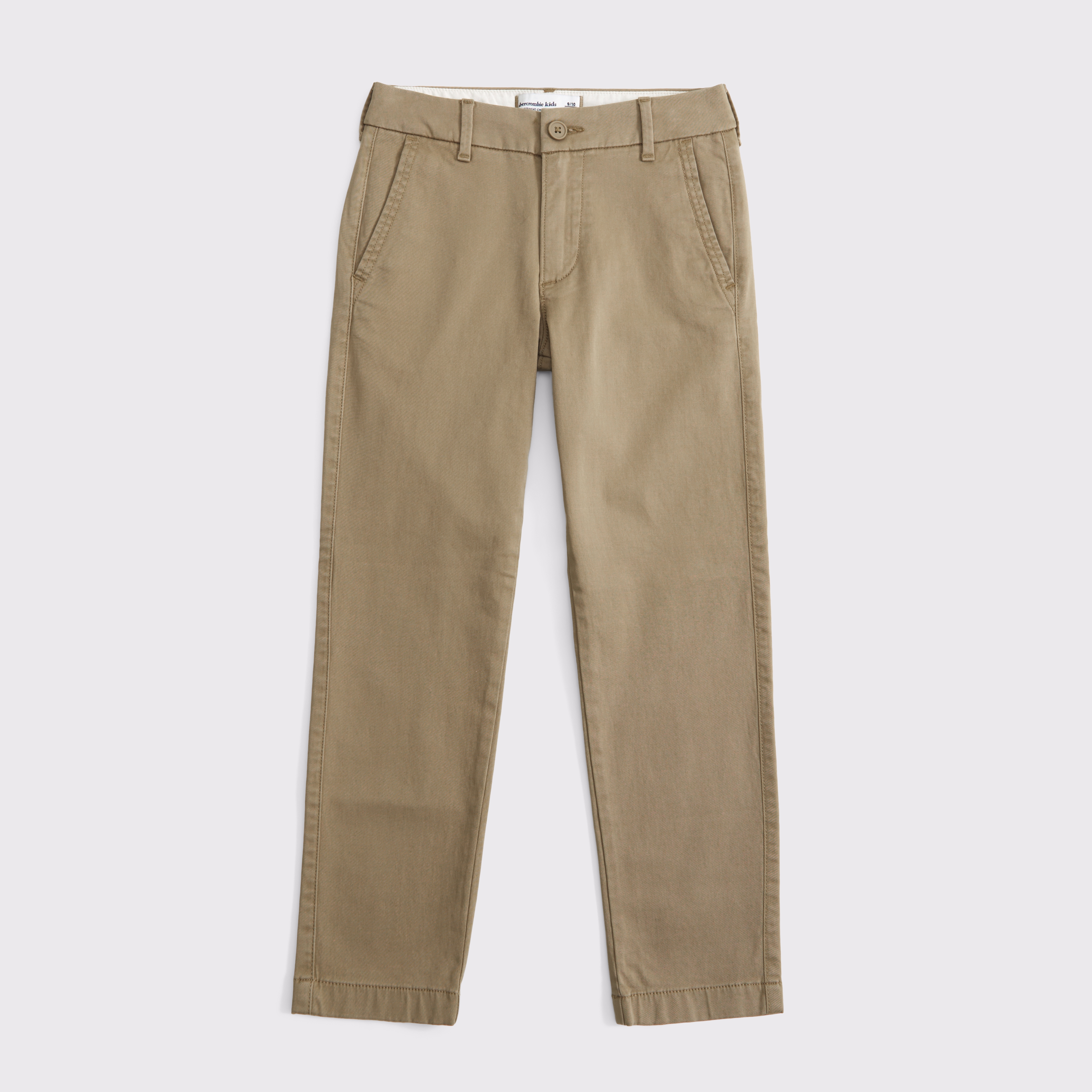 Abercrombie & Fitch Kids' Straight Twill Chinos In Brown