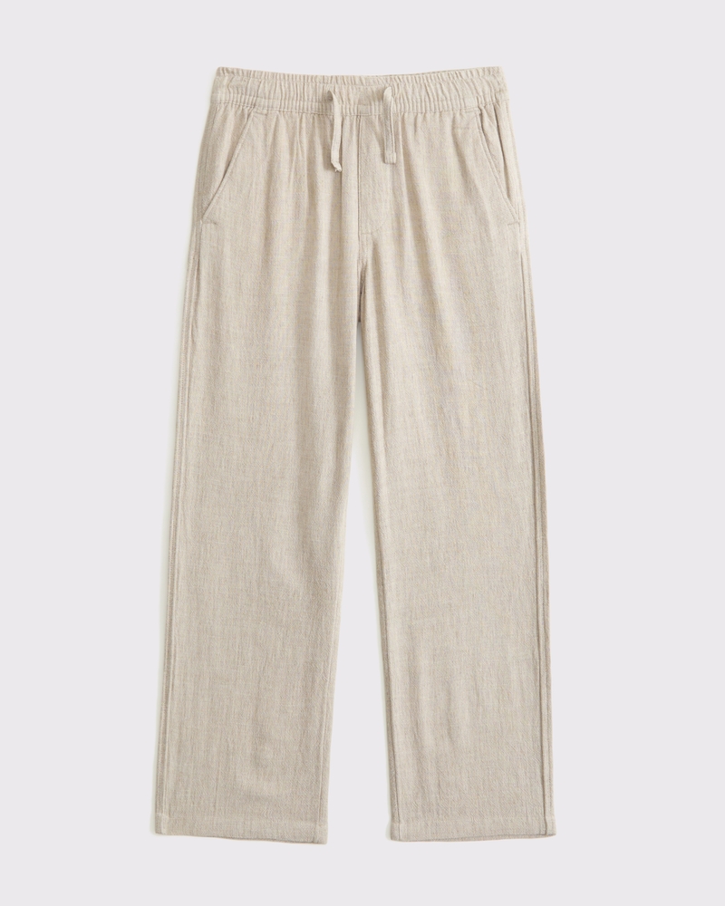 boys loose linen-blend pull-on pants | boys clearance