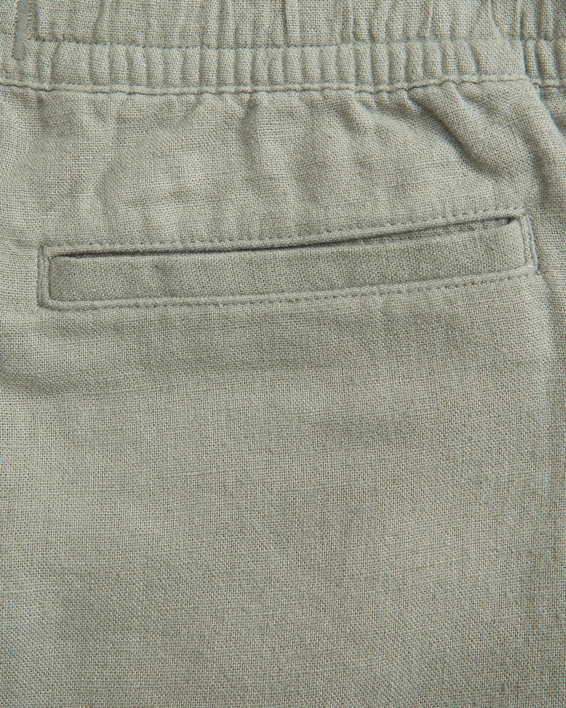 loose linen-blend pull-on pants