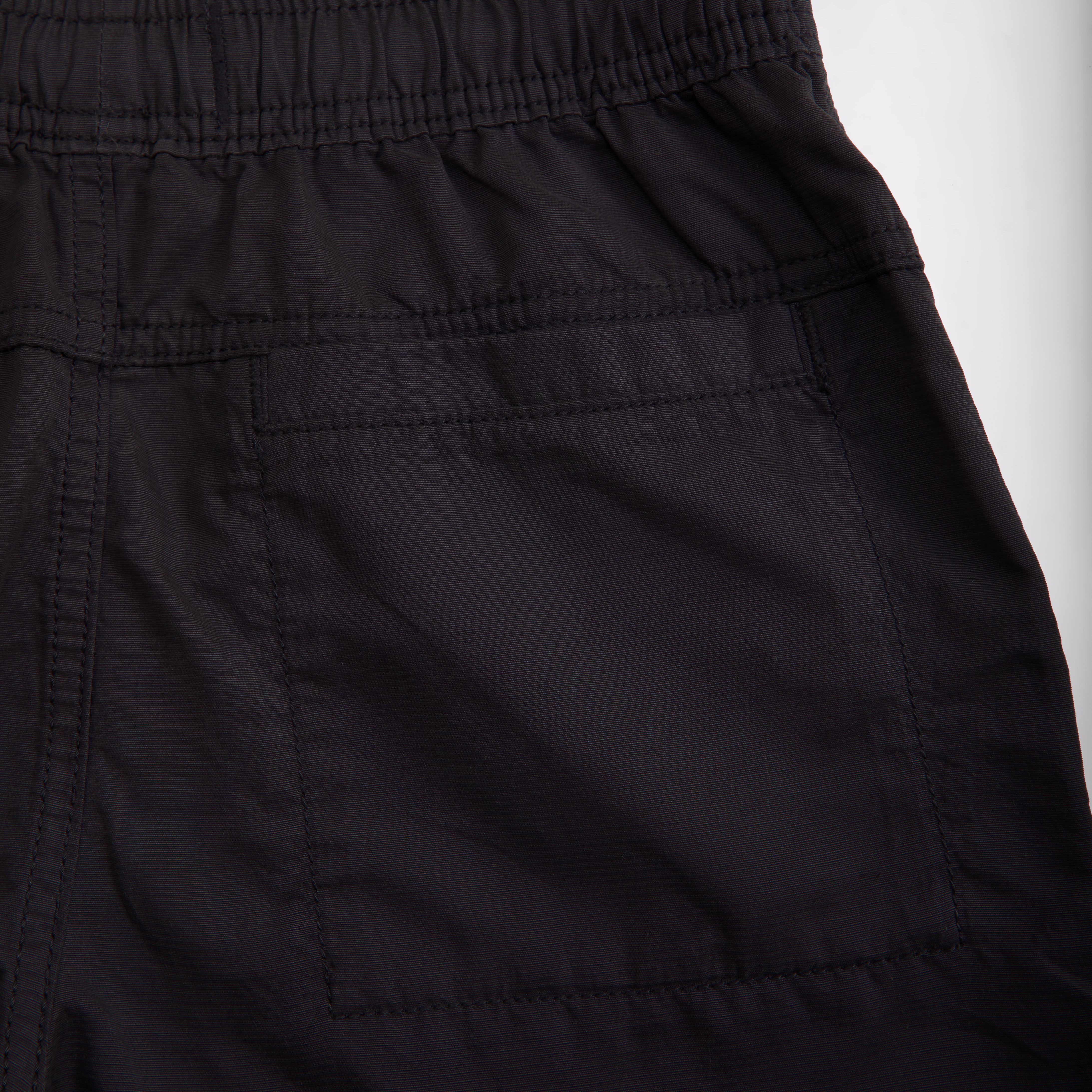 Abercrombie & Fitch Brushed Nylon Baggy Pull-on Pants In Black