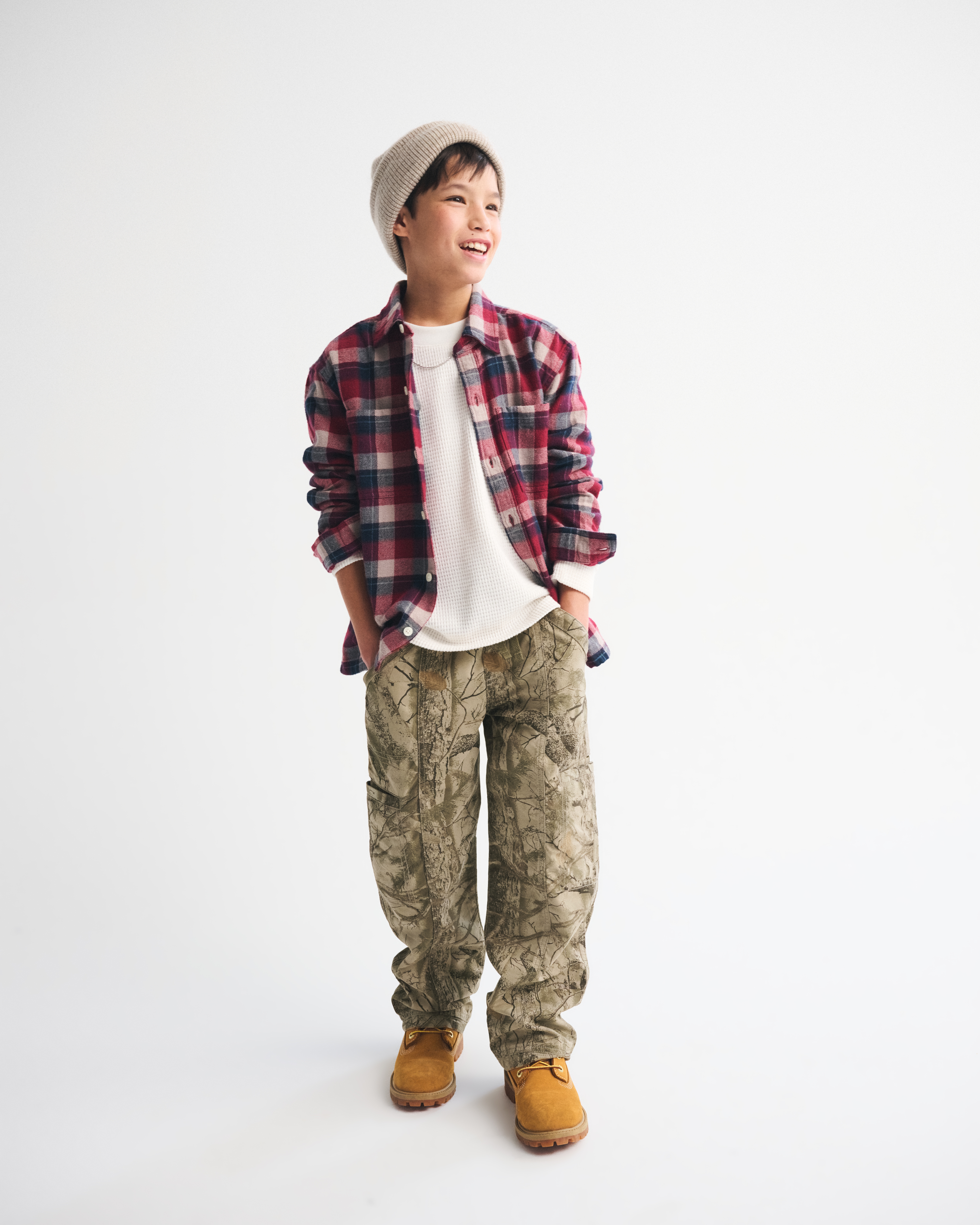 Abercrombie & Fitch Kids' Brushed Nylon Baggy Pull-on Pants In Multi