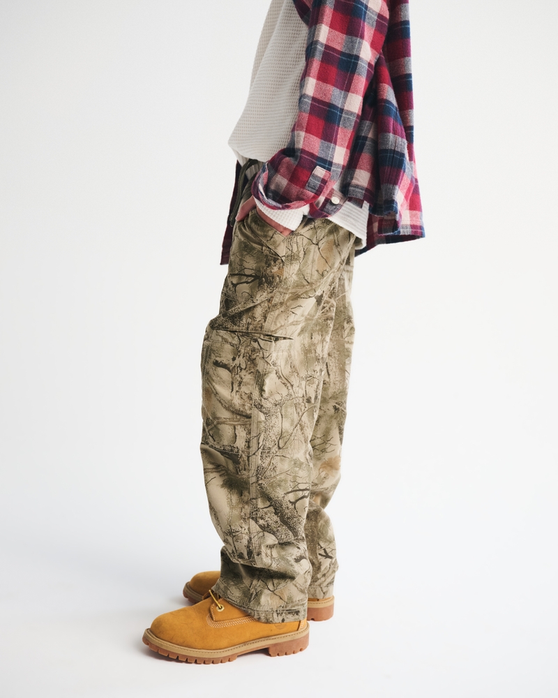 brushed nylon baggy pull-on pants