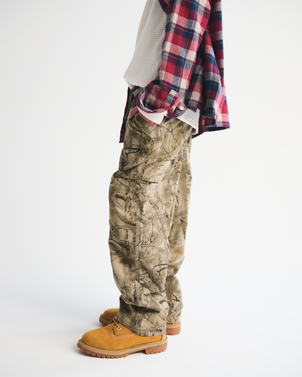 brushed nylon baggy pull-on pants