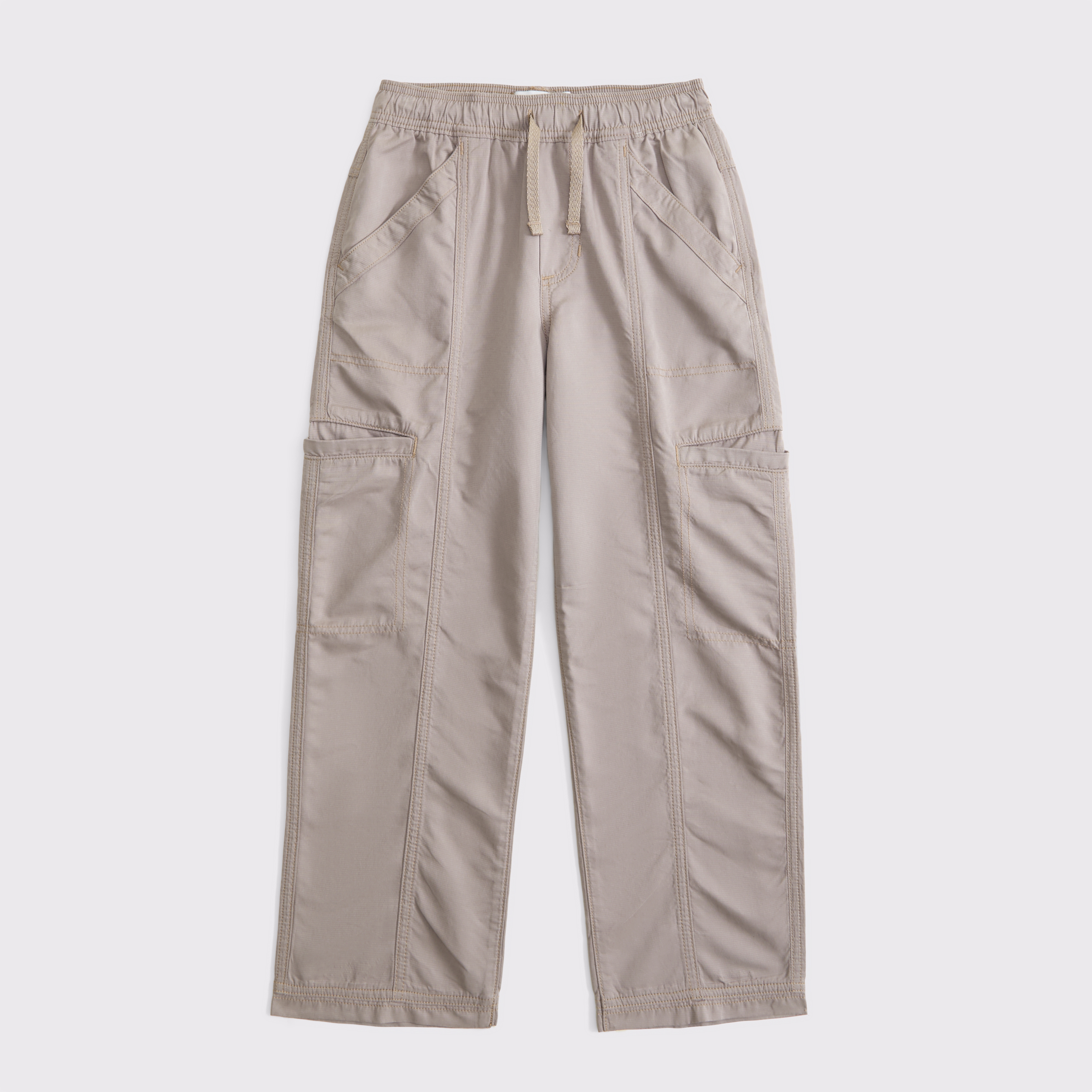 Abercrombie & Fitch Kids' Nylon Pull-on Pants In Sand