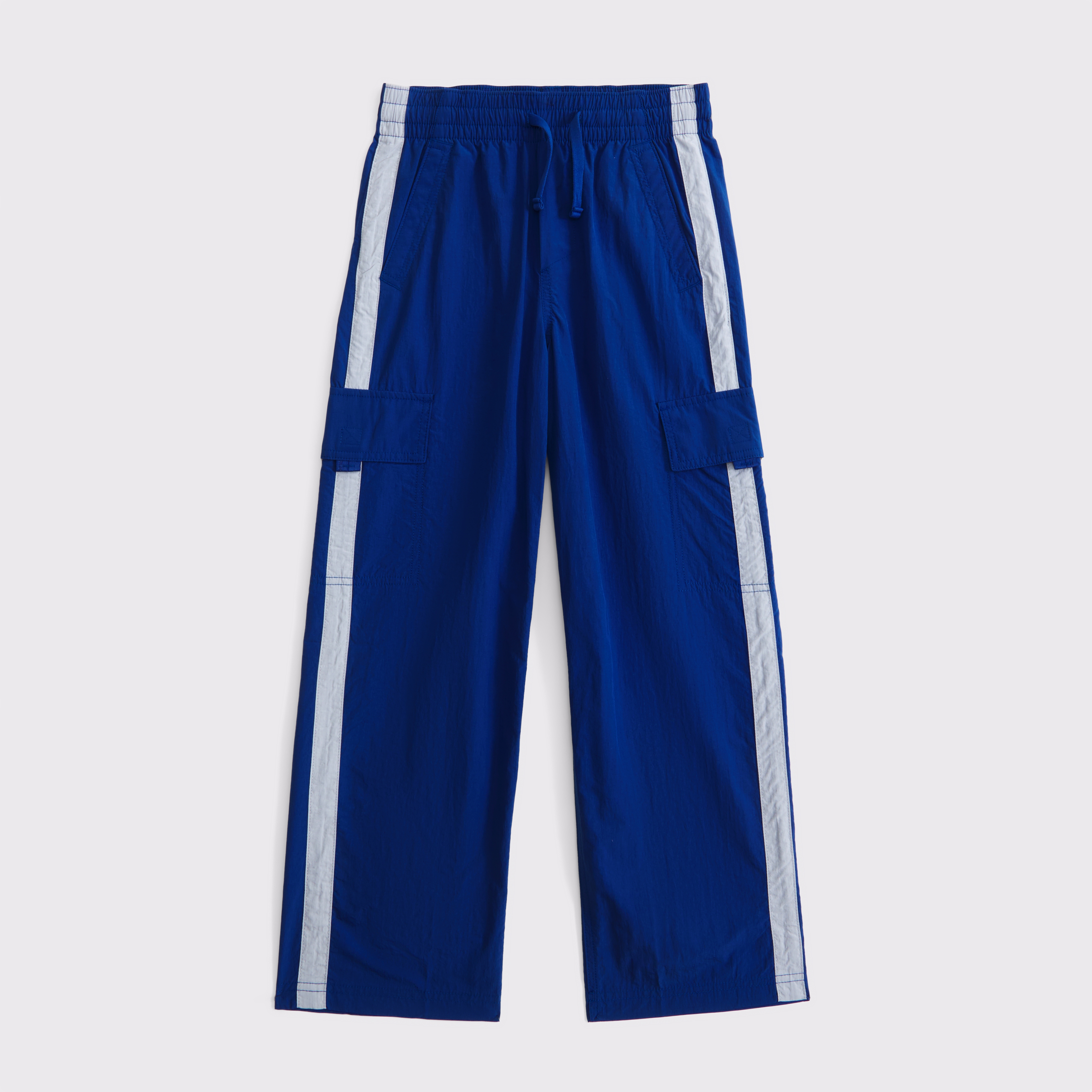 Abercrombie & Fitch Kids' Nylon Track Pants In Blue