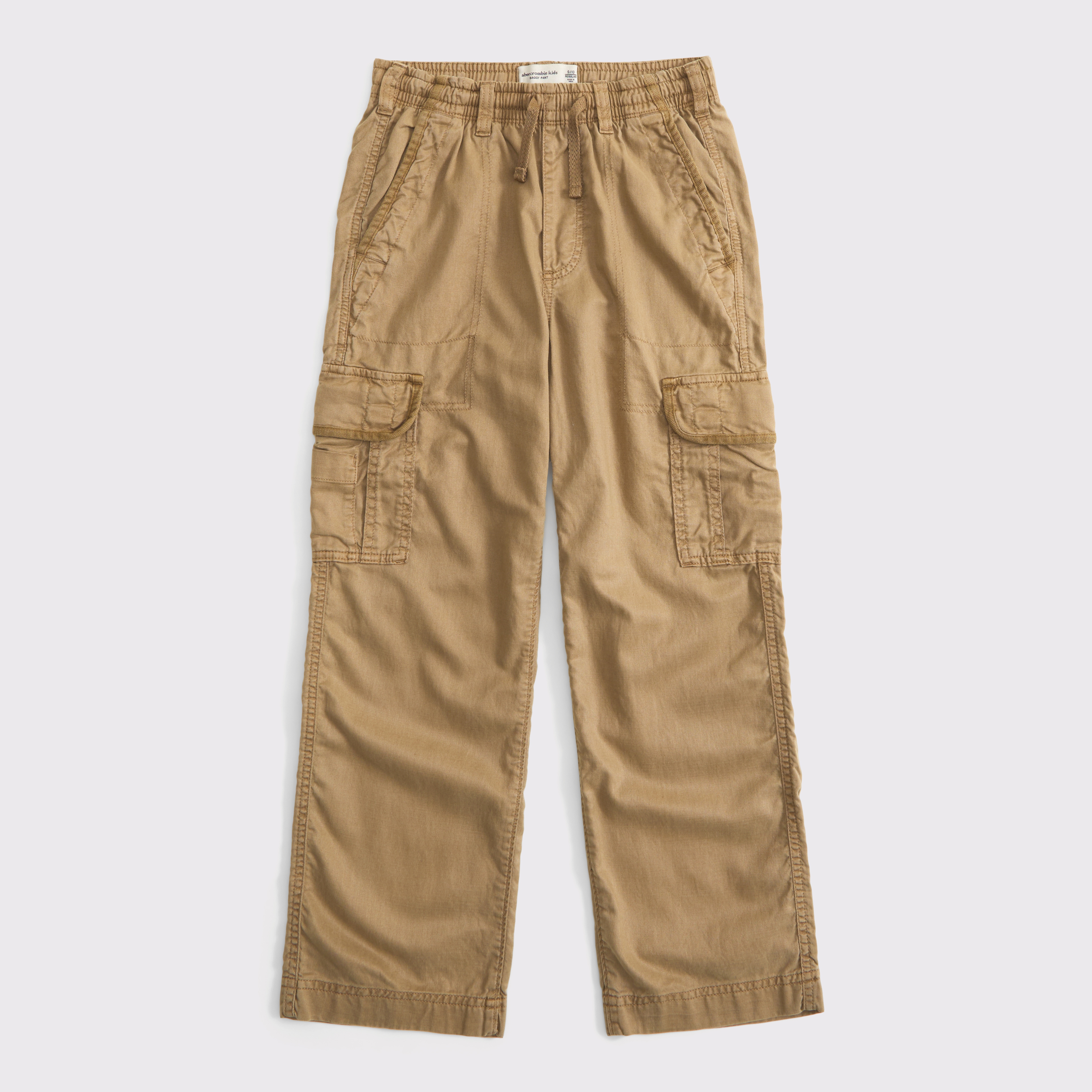 Abercrombie & Fitch Baggy Cargo Pants In Brown