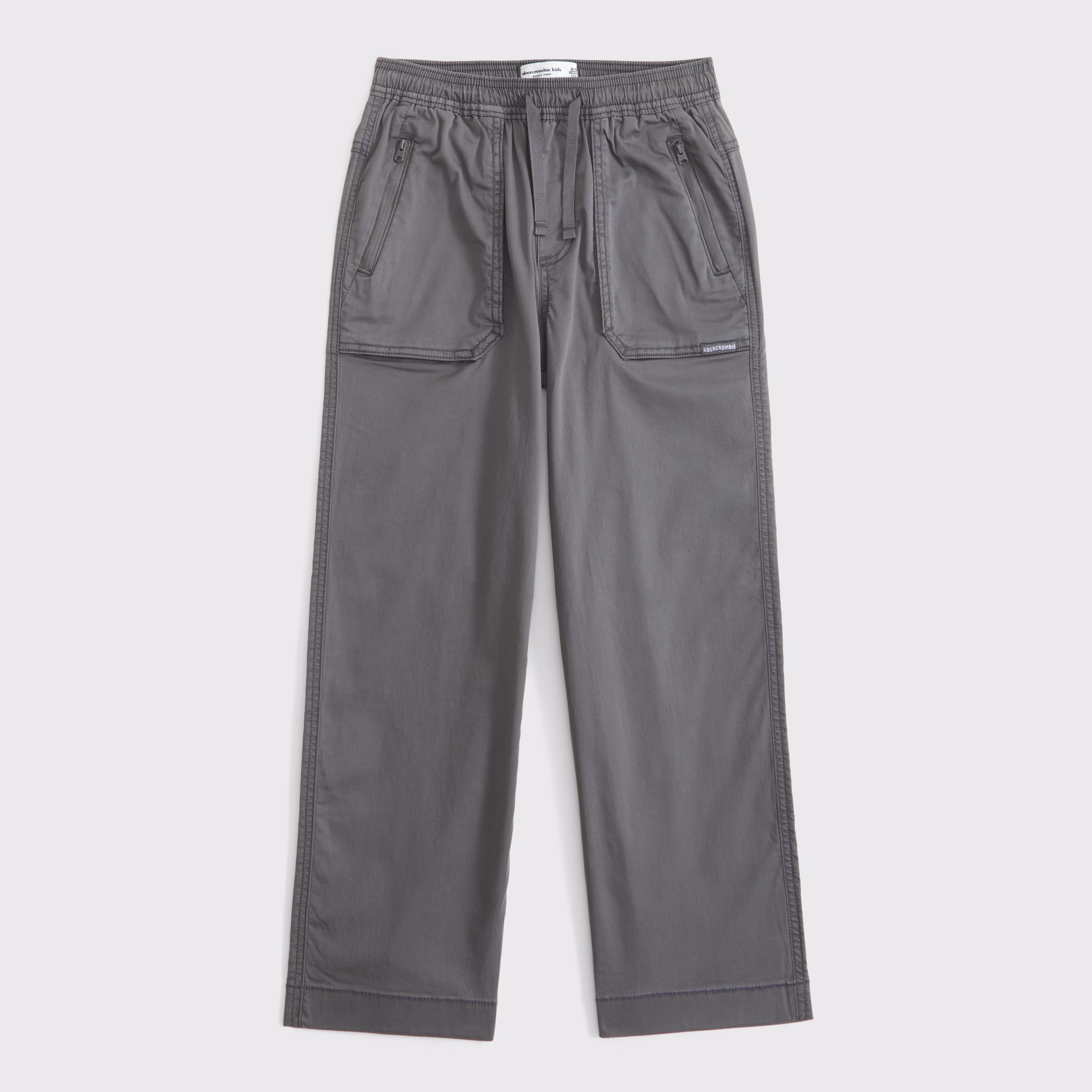 Abercrombie & Fitch Kids' Baggy Pull-on Pants In Gray
