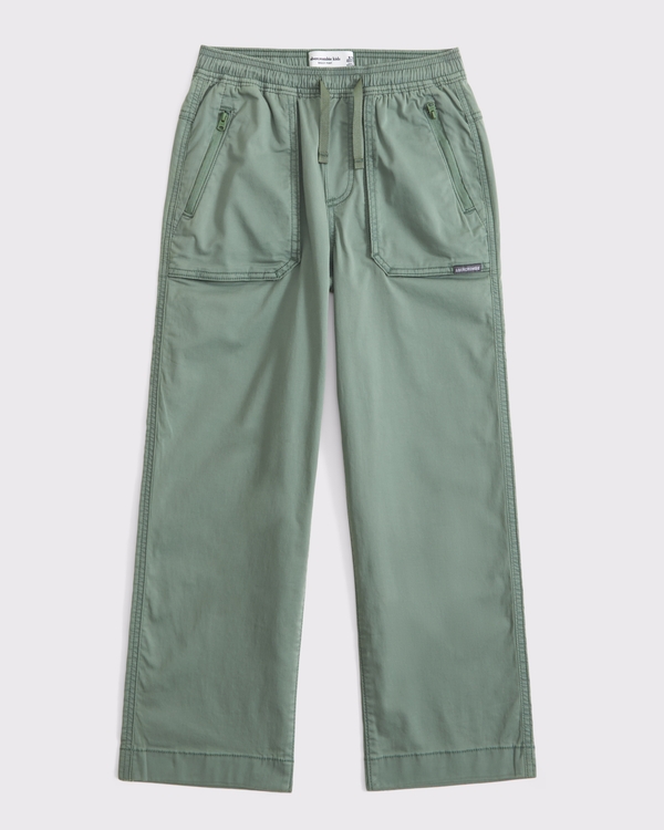 baggy pull-on pants, Ocean Green view 1
