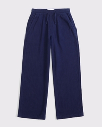 pantaloni pull-on in tessuto garzato