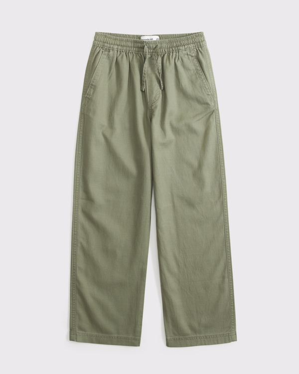 pull-on baggy pant, Olive Green view 2