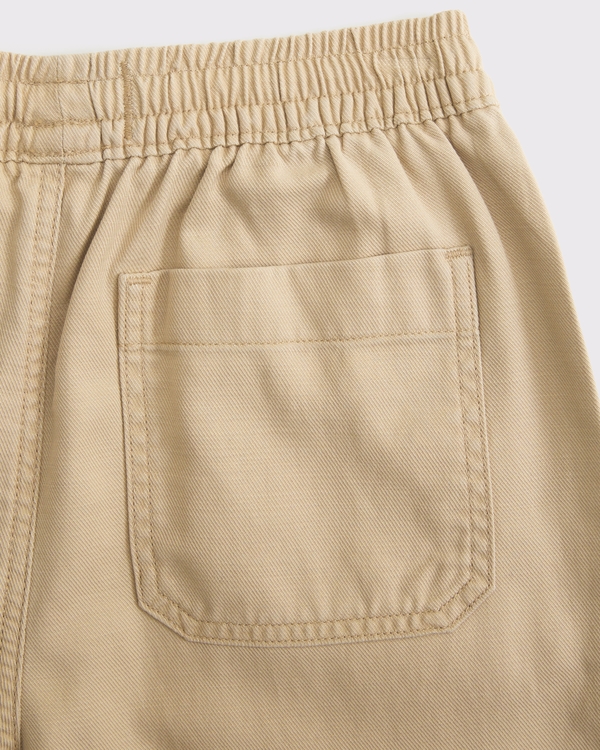 pull-on twill baggy pants, Khaki view 2