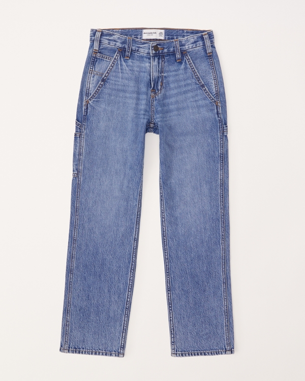 lightweight loose jeans, Medium Wash