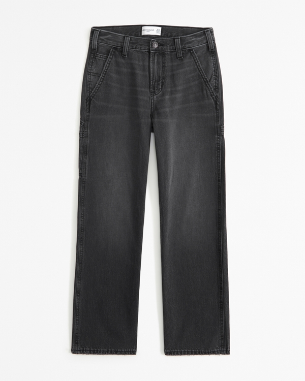 lightweight baggy jeans, Pure Black