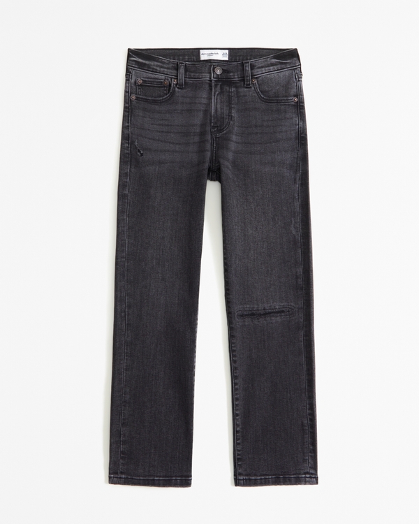 straight jeans, Washed Black view 1