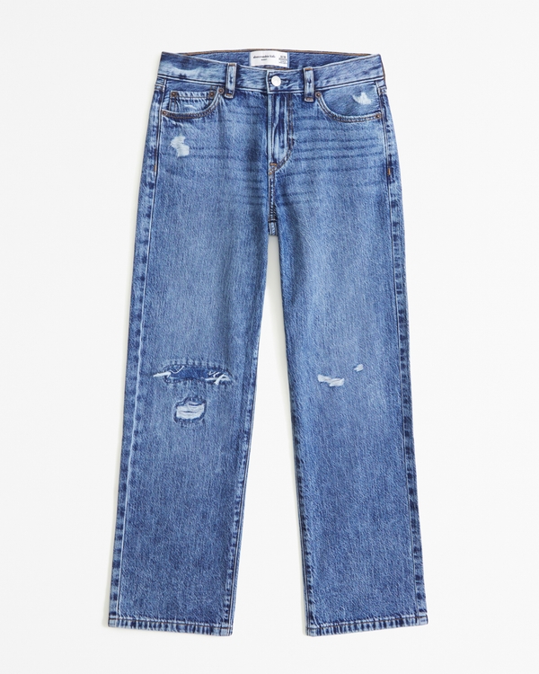 lightweight baggy jeans, Medium Wash