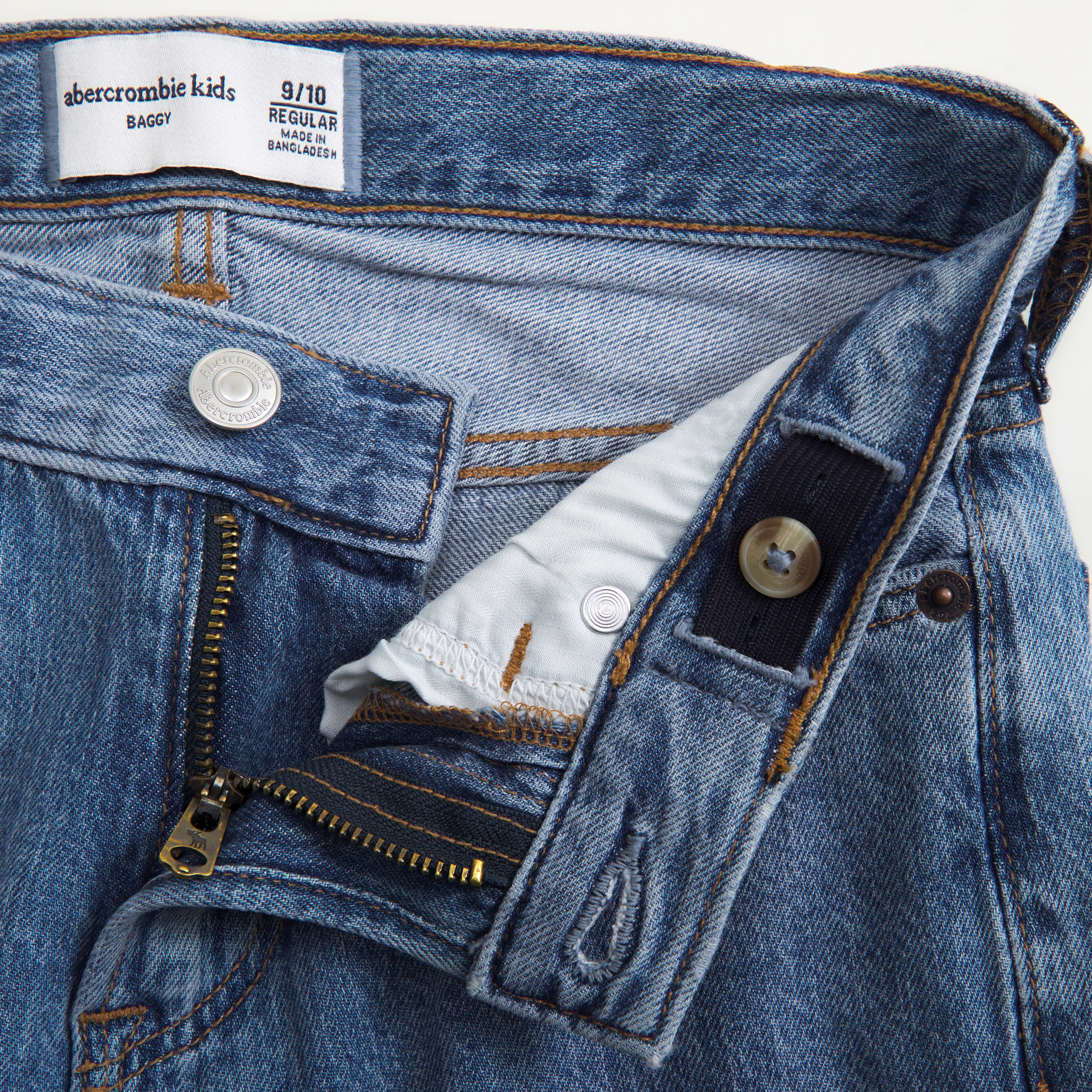 Abercrombie & Fitch Lightweight Baggy Jeans In Blue