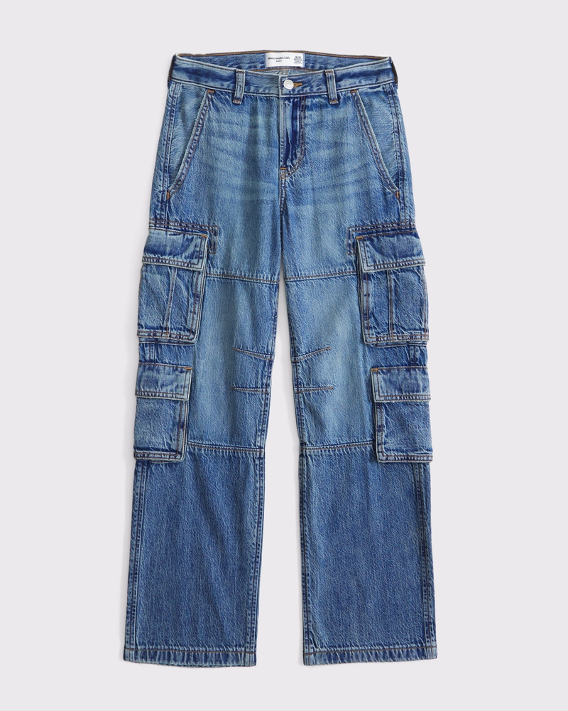 【AAKE】BOYS CARGO HALF DENIM Denim Cargo Shorts Big Boys 8-20 - Dark Wash | Levi's® US