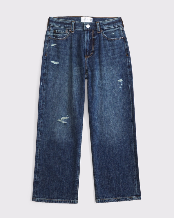 lightweight baggy jeans, Dark Wash view 1