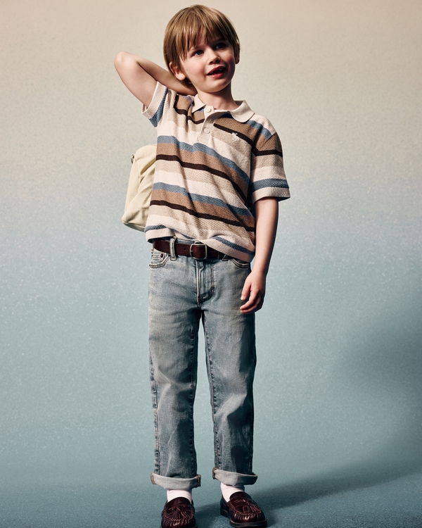 straight jeans, Medium Wash view 1
