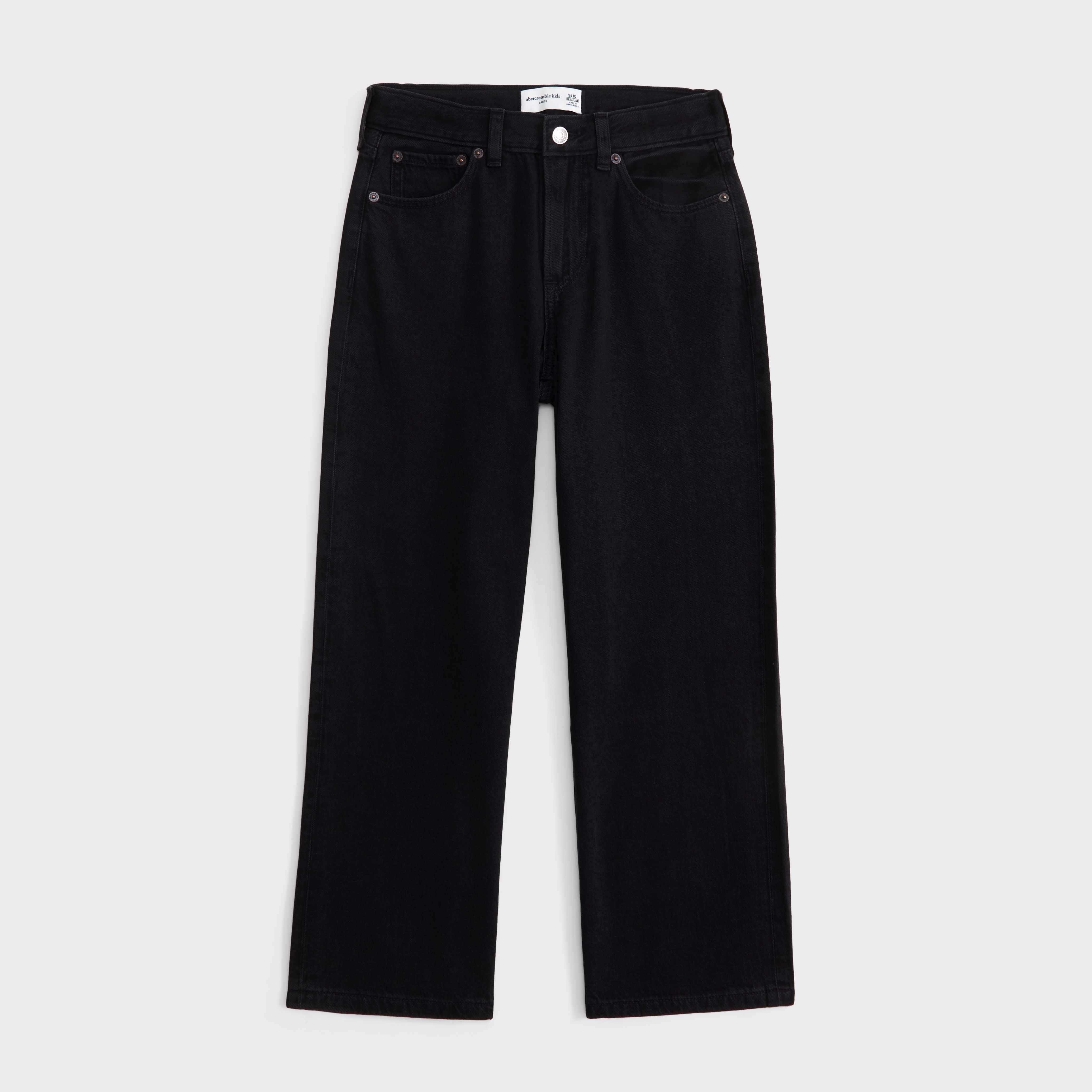 Abercrombie & Fitch Lightweight Baggy Jeans In Black