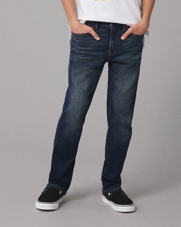 straight jeans, Light Medium Wash view 1