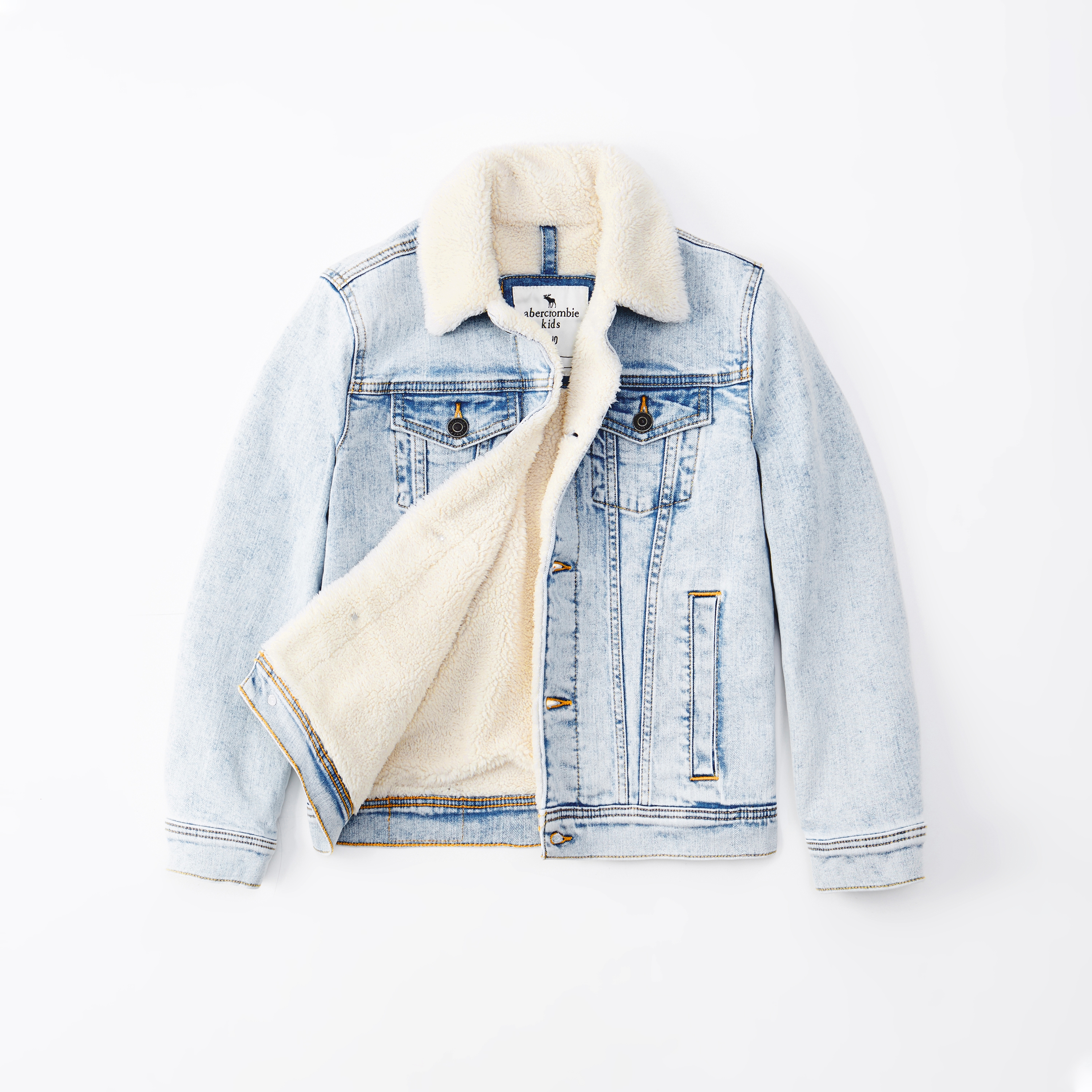 abercrombie sherpa lined denim jacket