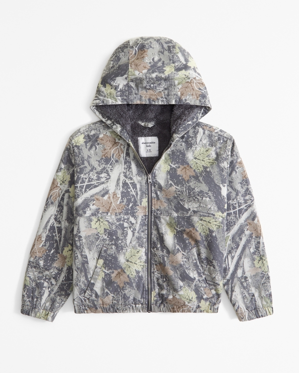 hooded workwear jacket, Camo