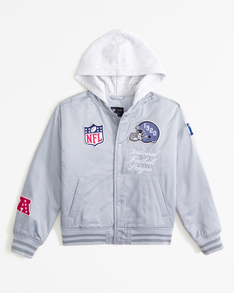 boys nfl hooded bomber jacket | boys coats & jackets | Abercrombie.com