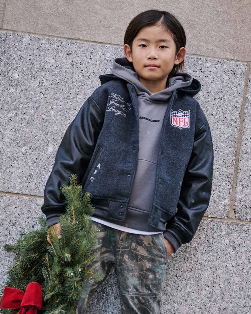 Cazadora de aviador con capucha de invierno NFL