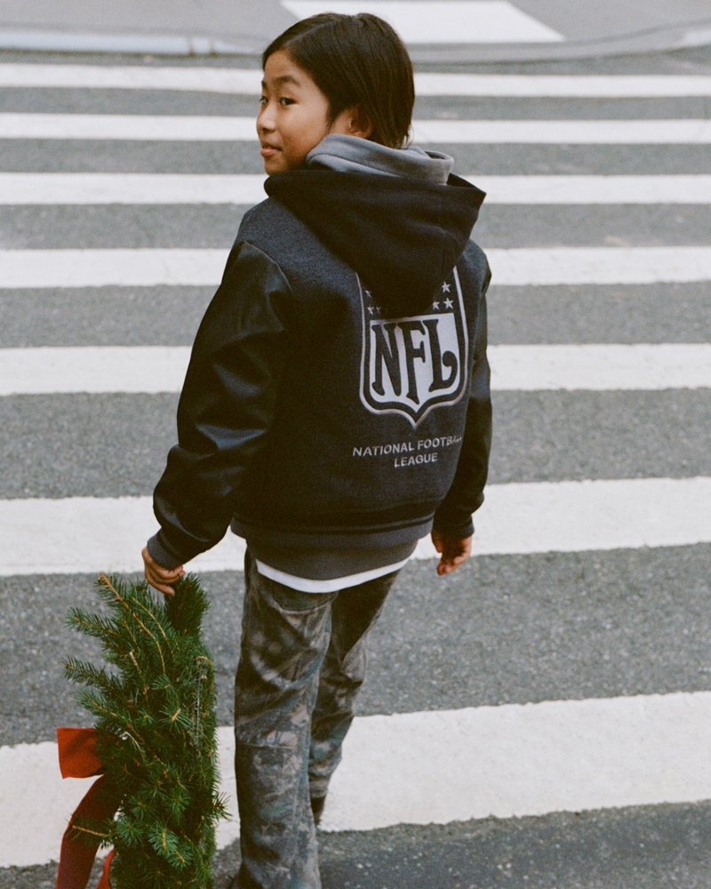 boys nfl winterized hooded bomber jacket | boys tops | Abercrombie.com