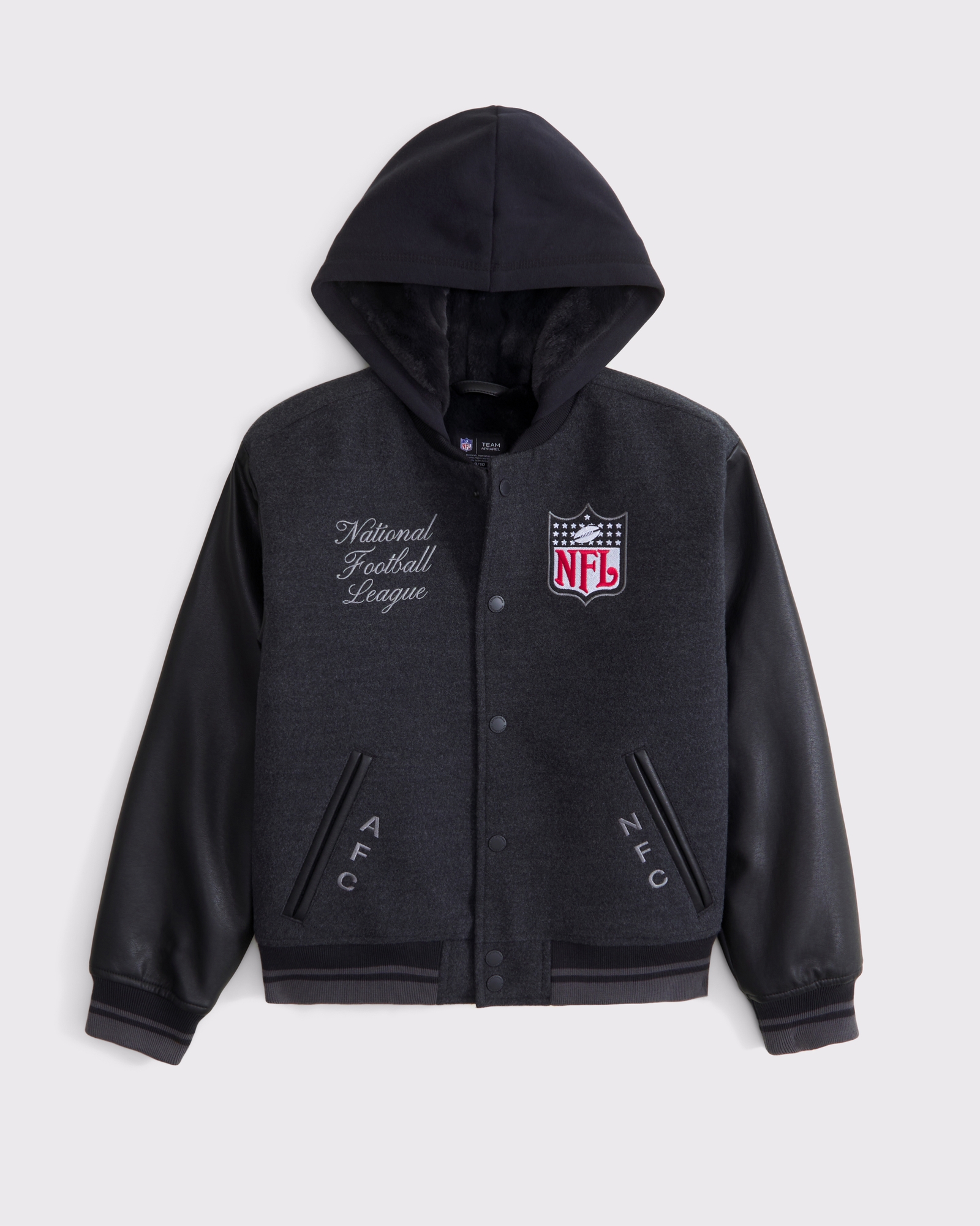 boys nfl winterized hooded bomber jacket | boys tops | Abercrombie.com