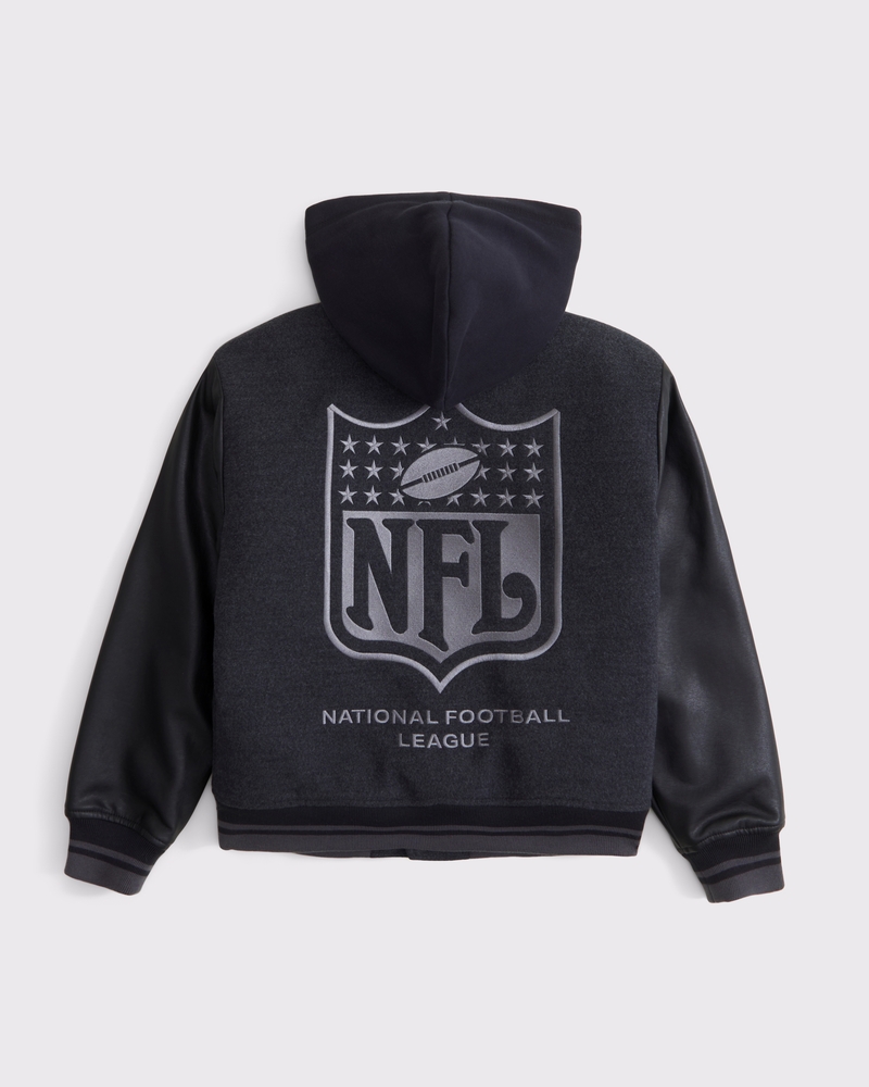 nfl winterized hooded bomber jacket