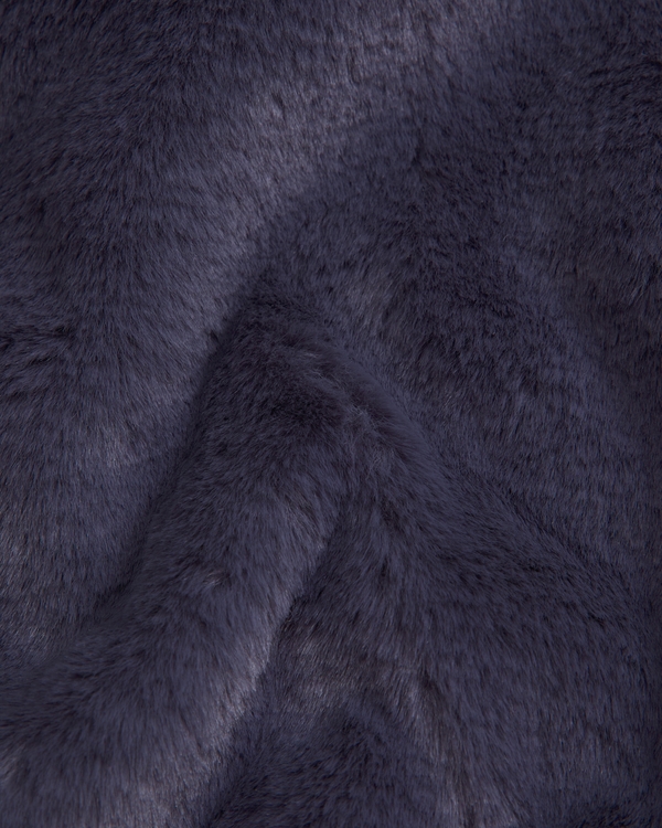 hooded bomber jacket, Blue view 2