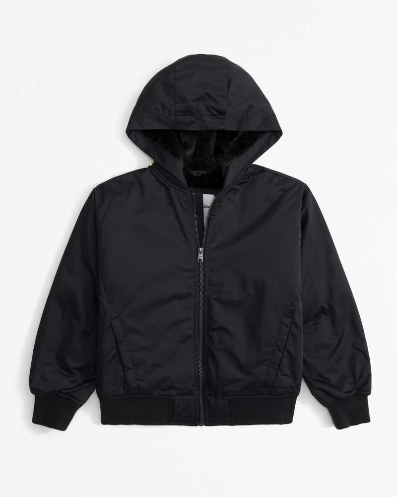 hooded bomber jacket