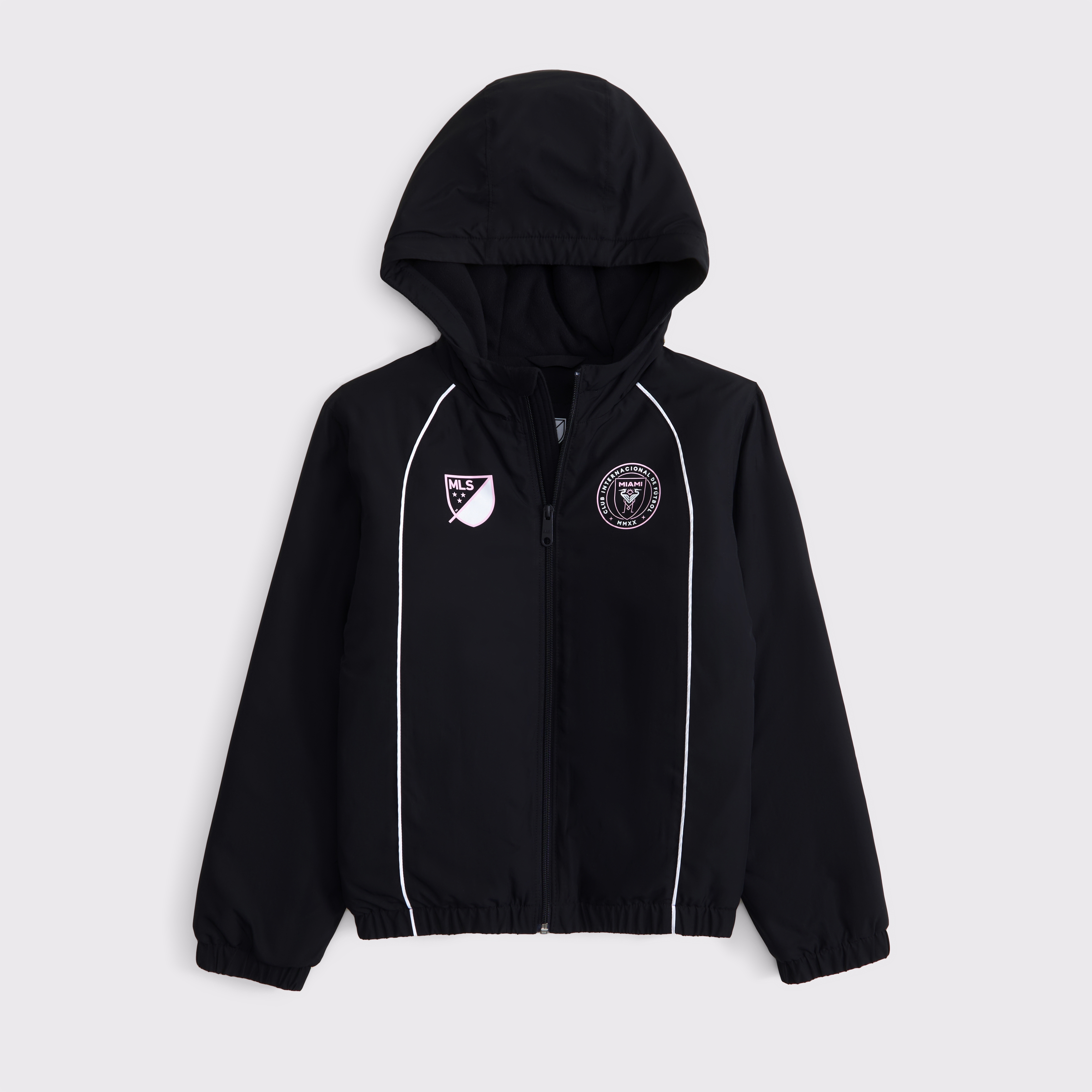 Abercrombie & Fitch Kids' Inter Miami Cf Windbreaker In Black