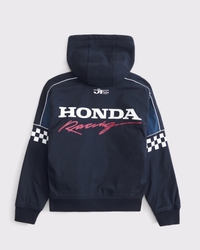 honda racing hooded bomber jacket