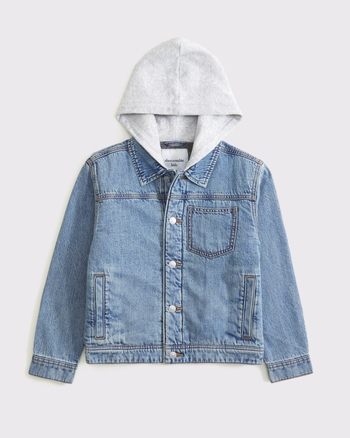 boys hooded denim jacket | boys coats & jackets