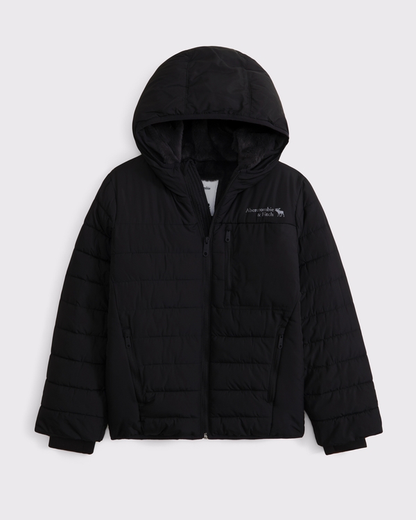 a&f performance puffer, Black view 1