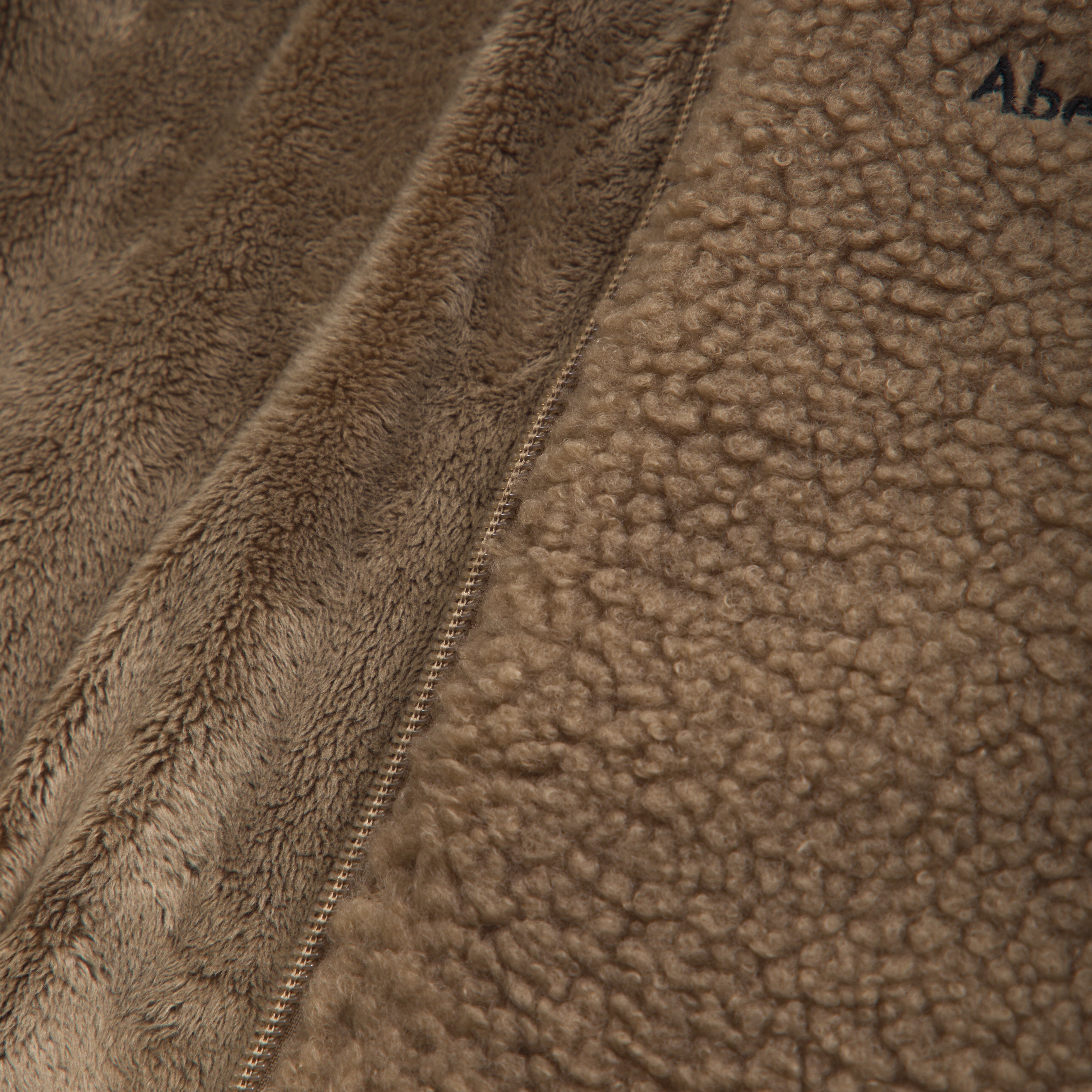 Abercrombie & Fitch Sherpa-lined Nylon Jacket In Brown