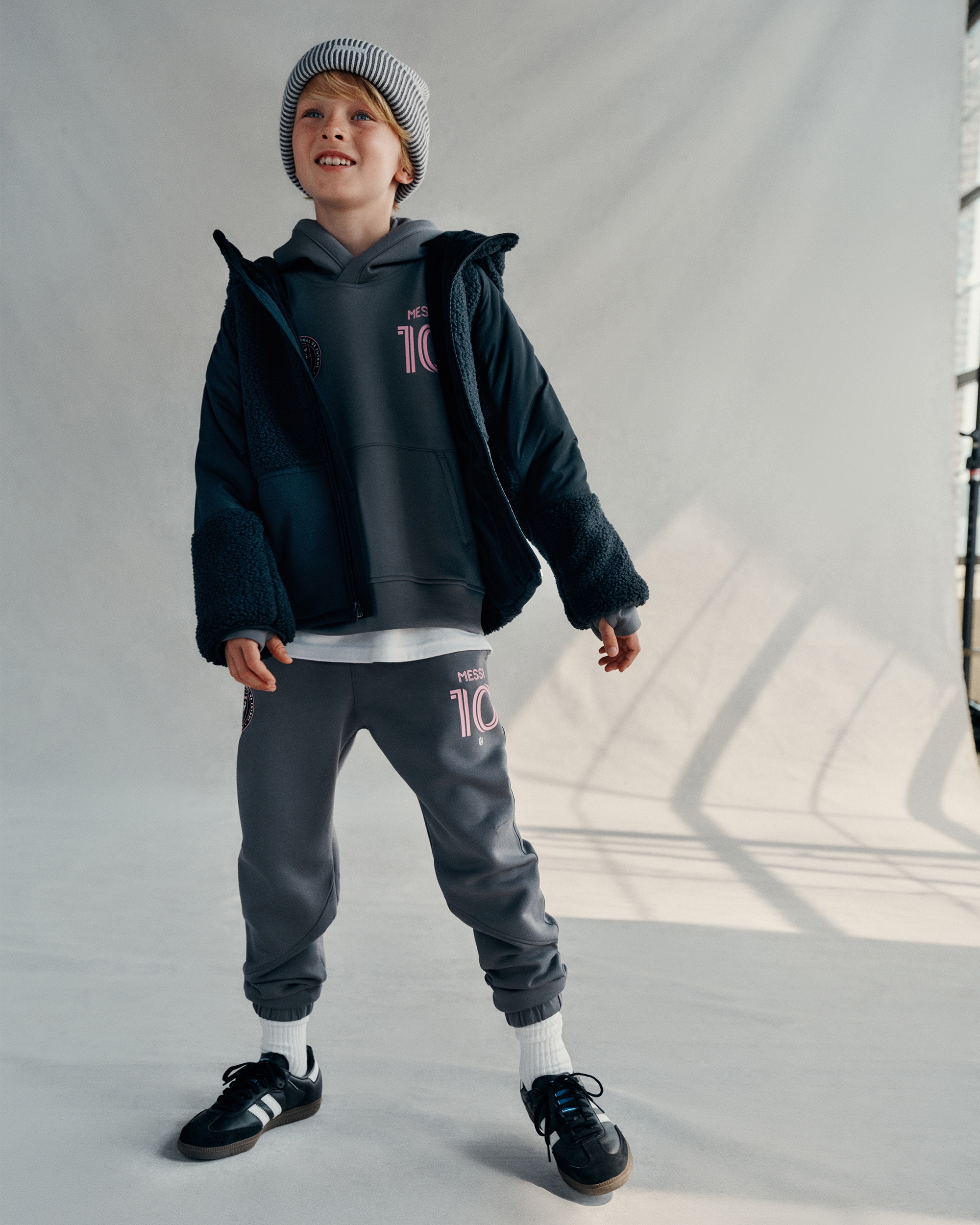 Abercrombie & Fitch Kids' Sherpa-lined Nylon Jacket In Black