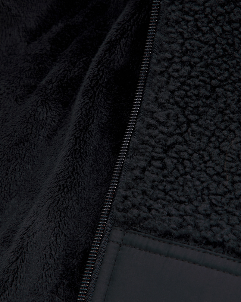sherpa-lined nylon jacket