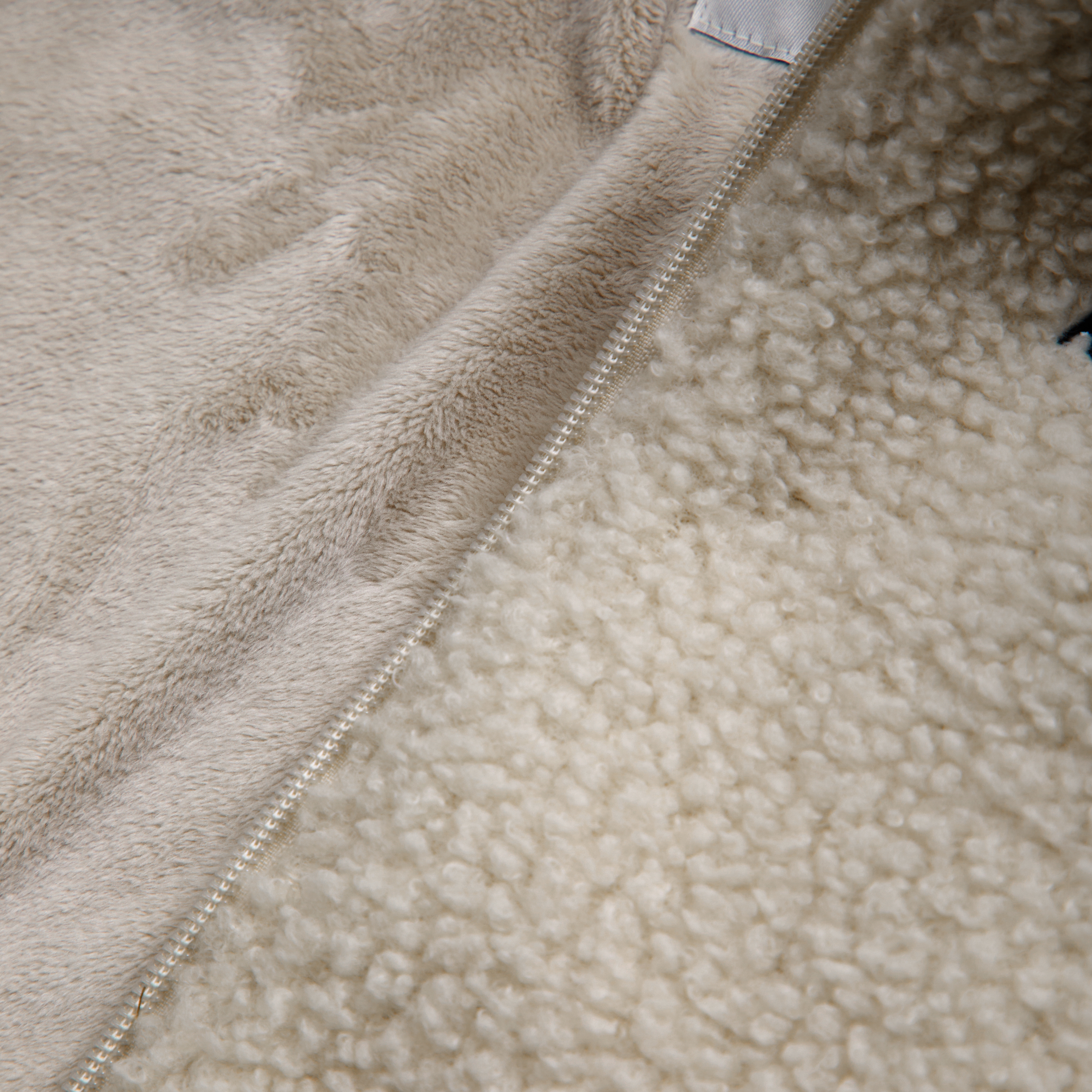 Abercrombie & Fitch Sherpa-lined Nylon Jacket In White